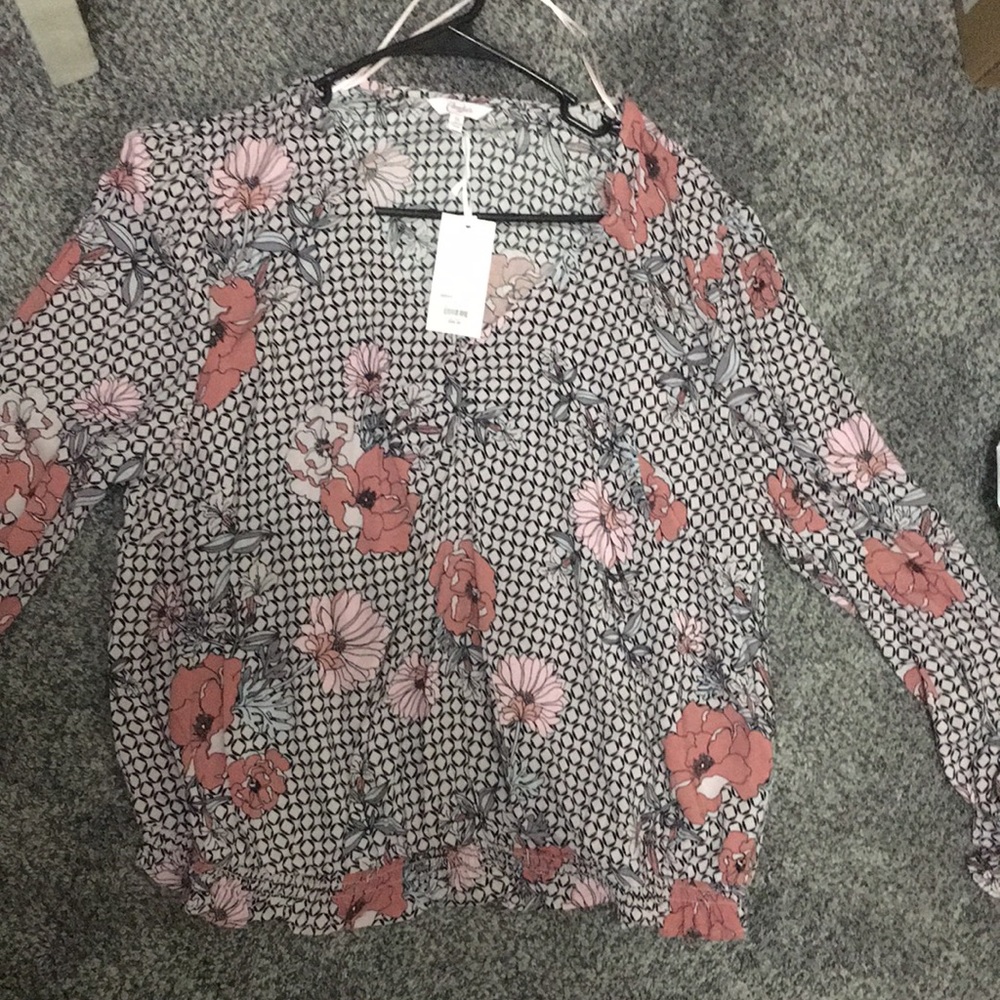 Dress up flowered long sleeve